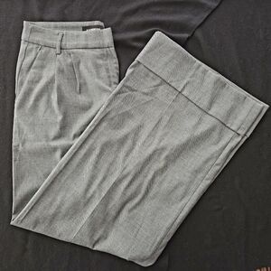 Express Women's Wide Leg Super High Rise Dress Pants/Trousers Gray Size 6S EUC